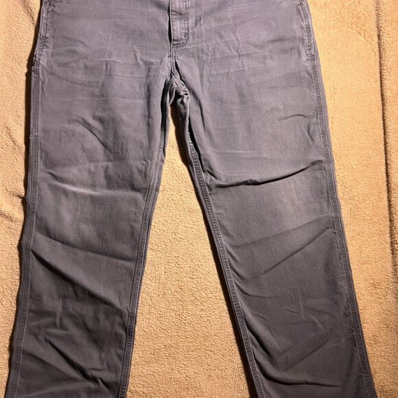 Carhartt Mens 42x32 Gray Canvas Relaxed Fit Utility Carpenter Workwear Pants (L) - Picture 1 of 8